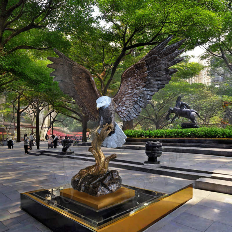 antique bronze eagle statue.-jpg