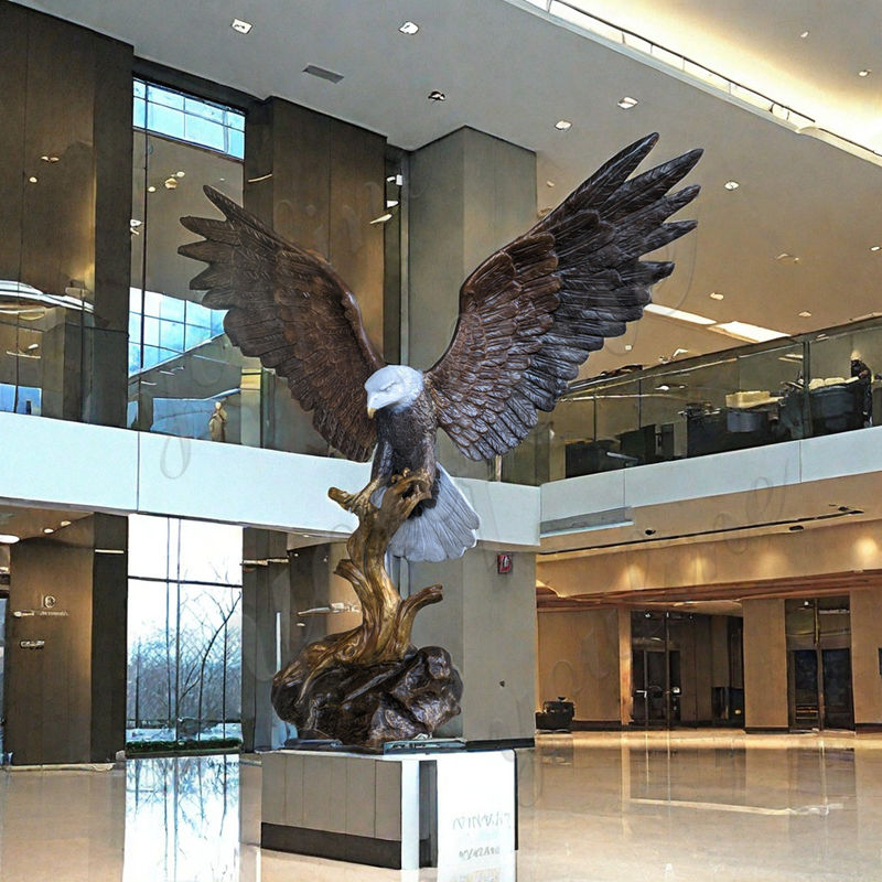 bronze eagle statue-