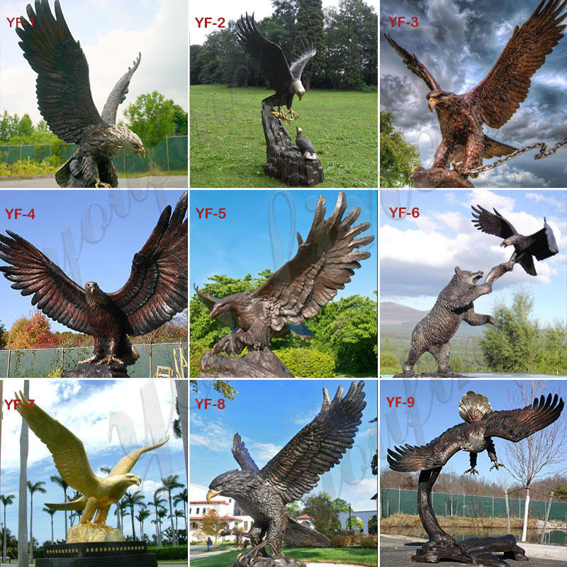 bronze eagle statues