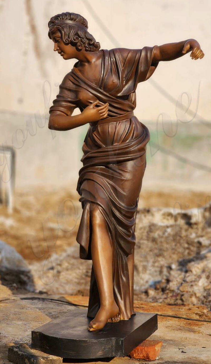 bronze lady statue-