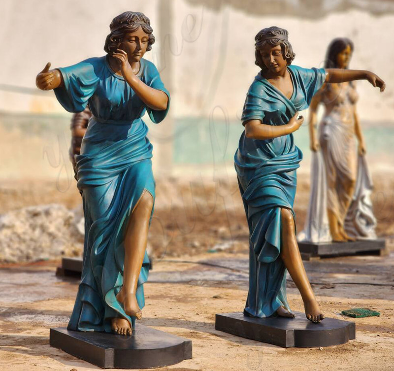 Beautiful Garden Ornament Bronze Female Statues for Sale